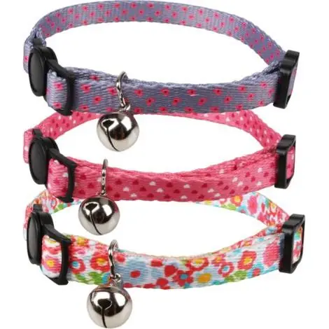 Collier pour chat à fleurs avec clochette | Prix bas