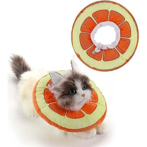Adjustable Cat Recovery Collar,cat Cone Collar Soft,cat Donut Pillow,cute Orange - Offre flash