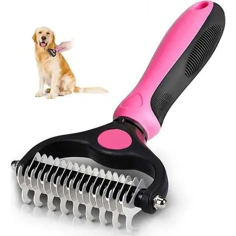 - Brosse Poil Chien Brosse Chat, Râteaux de Démêlage chiens, Brosse Toilettage Enlever Poils, Peigne de Toilettage pour Sous Poil | Prix avantageux