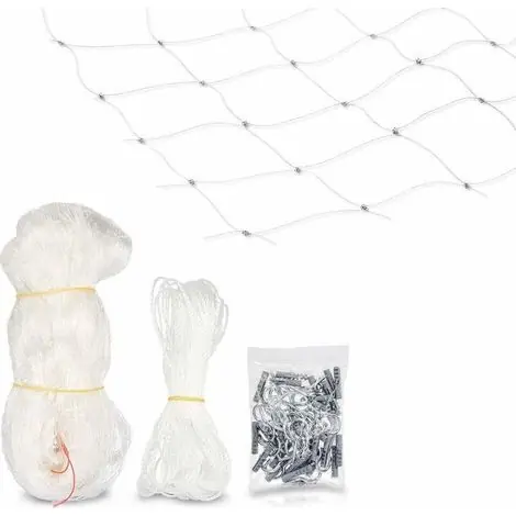 Filet de sécurité pour chat Filet de protection transparent pour balcon 6 x 3 m Résistant aux UV et indéchirable Installation facile - Déstockage